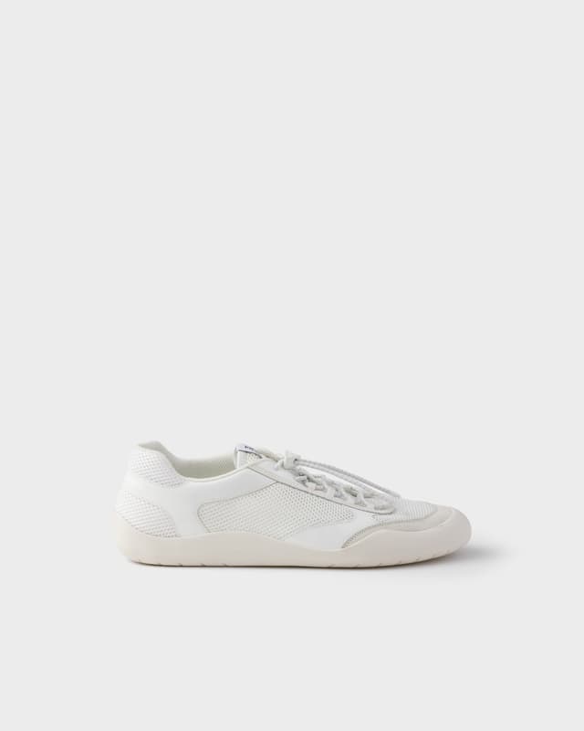 Prada Speedrock patent leather and mesh fabric sneakers