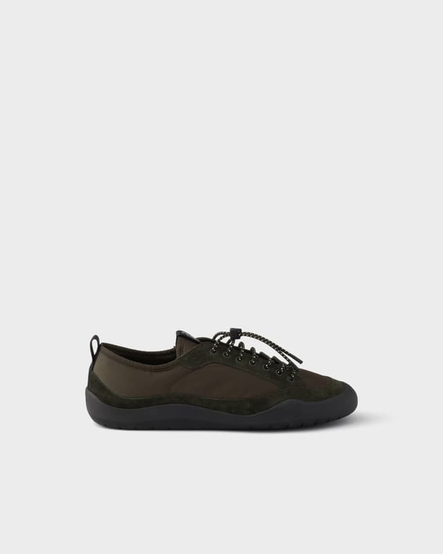 Prada Speedrock Re-Nylon and suede sneakers