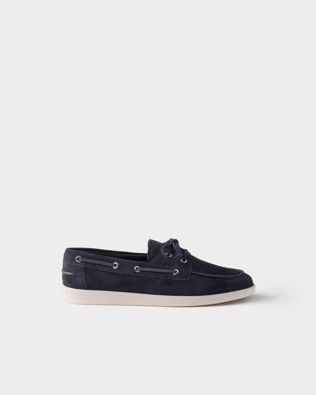 Prada Suede boat shoes with laces