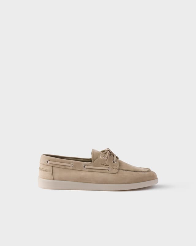 Prada Suede boat shoes with laces