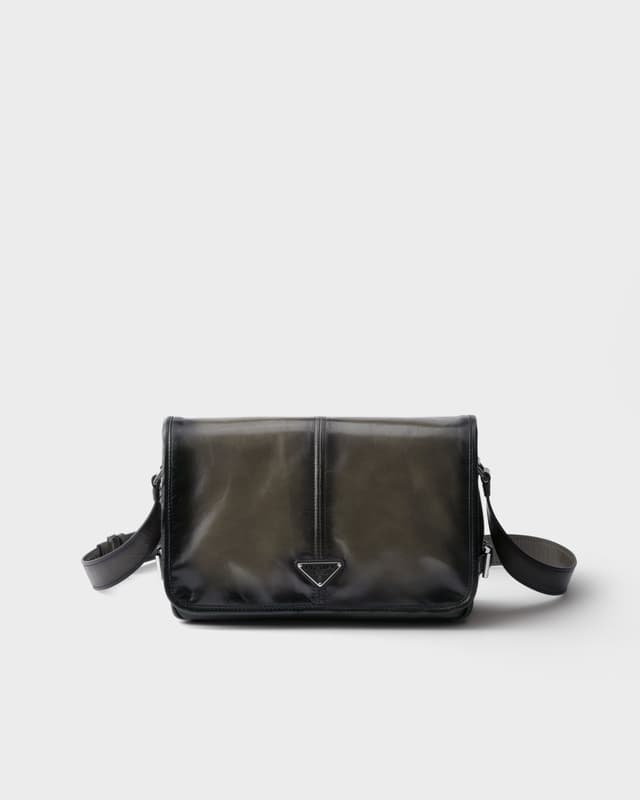 Prada Antiqued leather shoulder bag