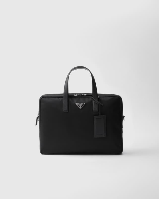 Prada Re-Nylon and Saffiano leather briefcase