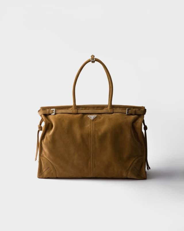 Prada Prada Bonnie suede tote bag