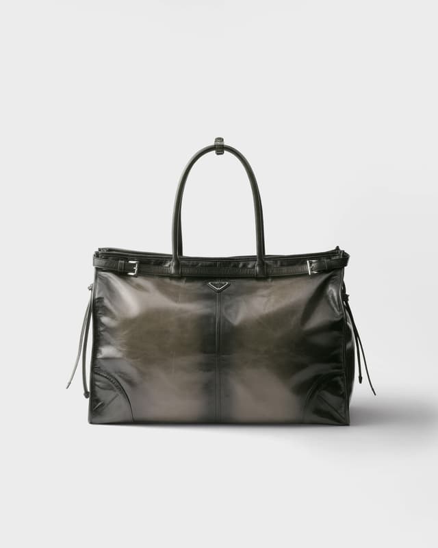 Prada Prada Bonnie antiqued leather tote bag