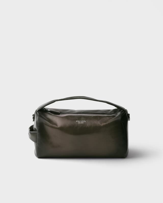Prada Antiqued leather shoulder bag
