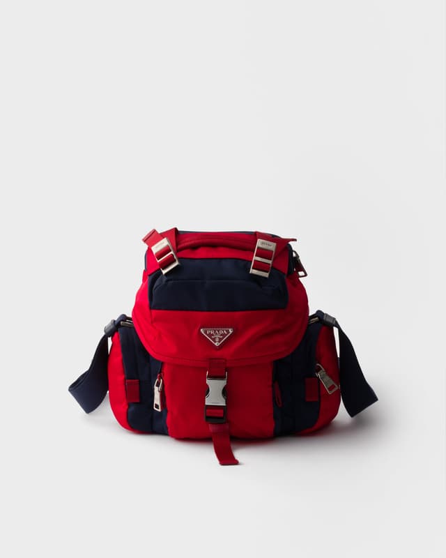 Prada Small Re-Nylon and leather shoulder bag