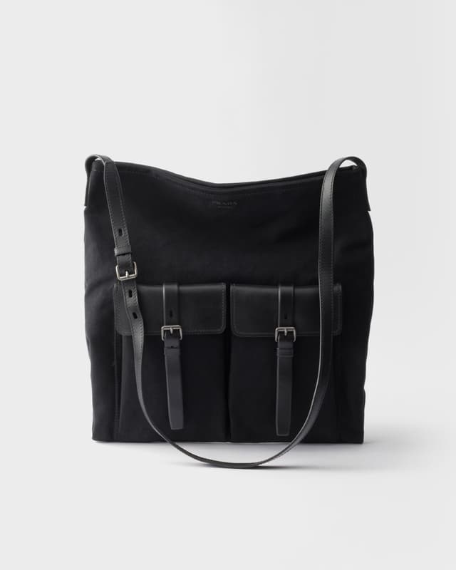 Prada Prada Route canvas and leather shoulder bag