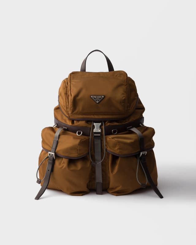 Prada Re-Nylon and leather backpack