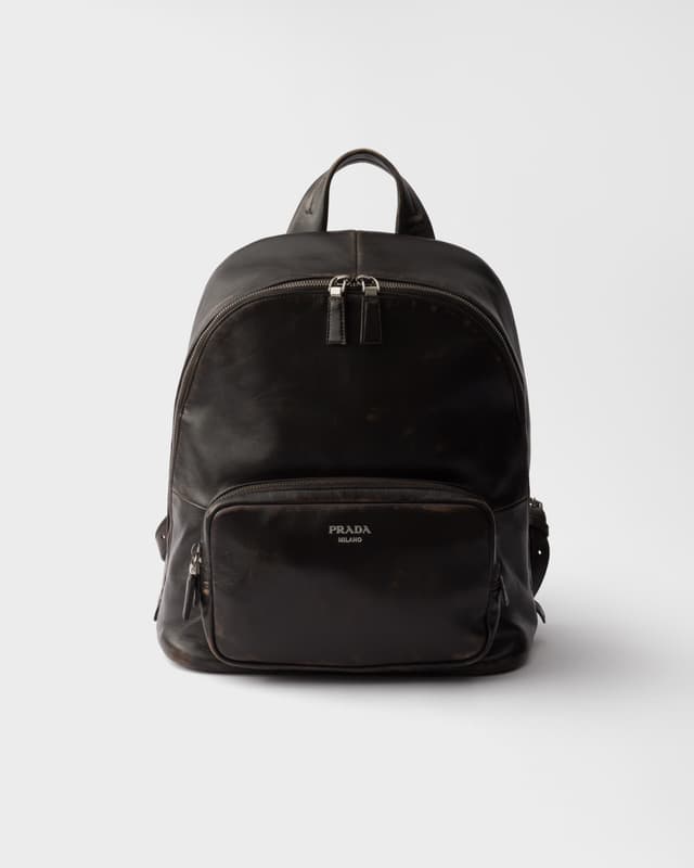 Prada Distressed nappa leather backpack