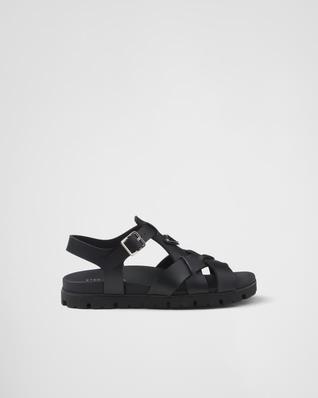 Prada Crisscross rubber sandals
