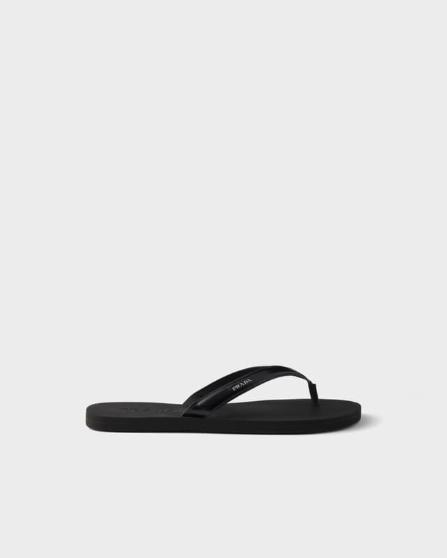 Prada Brushed leather flip-flops