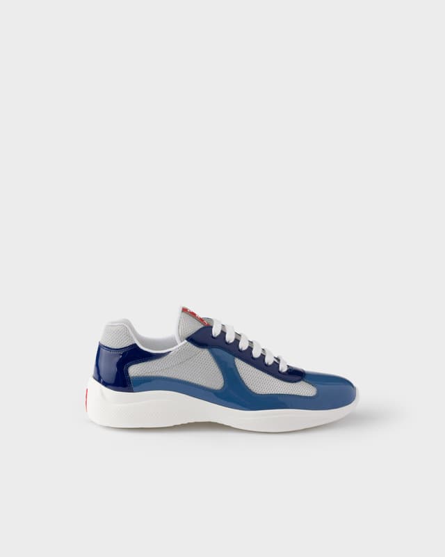 Prada Patent leather and technical fabric Prada America's Cup sneakers