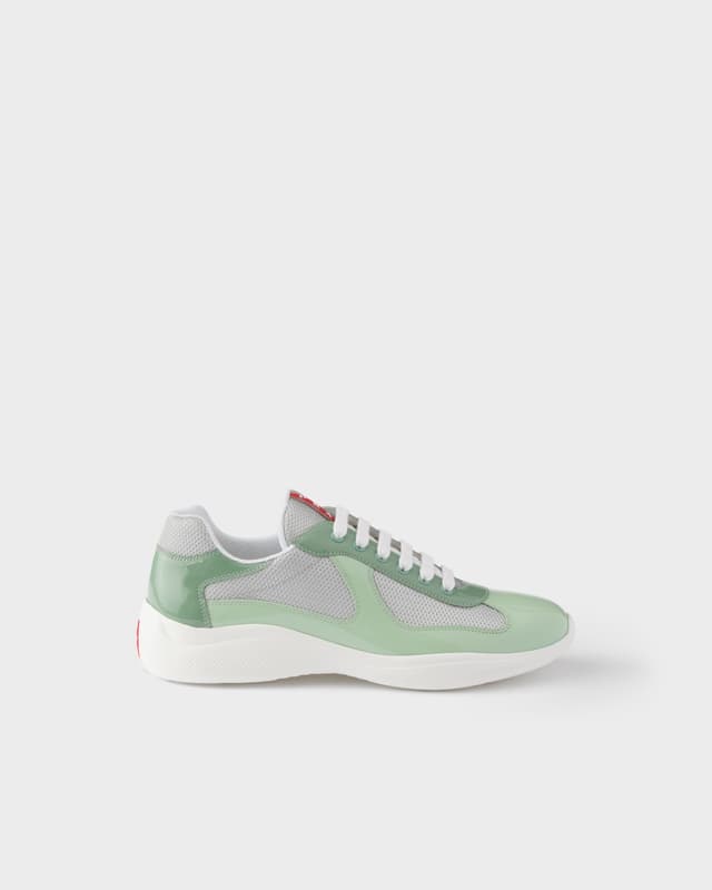 Prada Patent leather and technical fabric Prada America's Cup sneakers