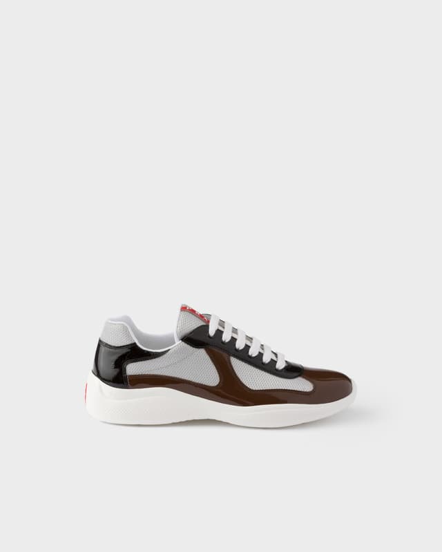 Prada Patent leather and technical fabric Prada America's Cup sneakers