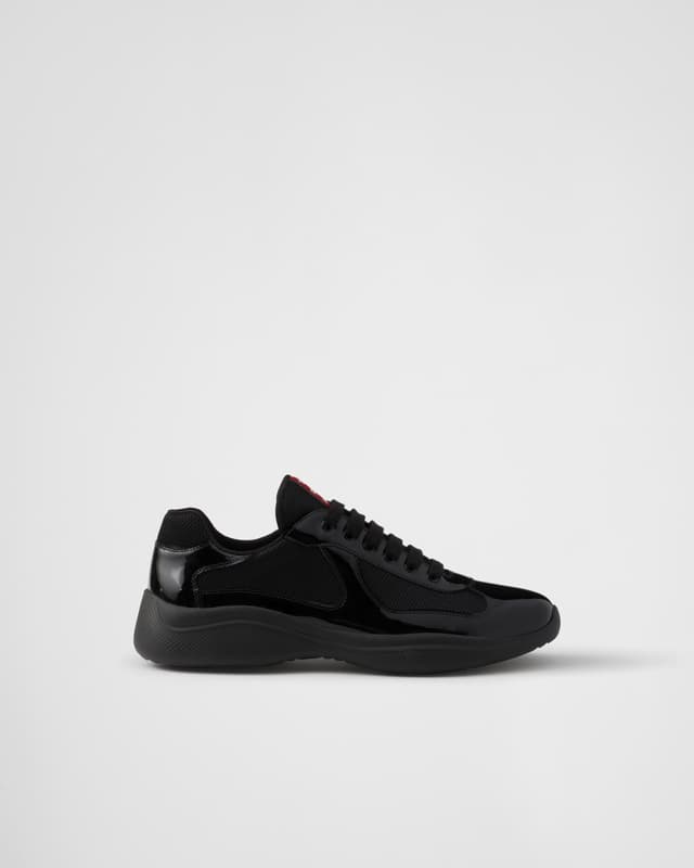 Prada Patent leather and technical fabric Prada America's Cup sneakers