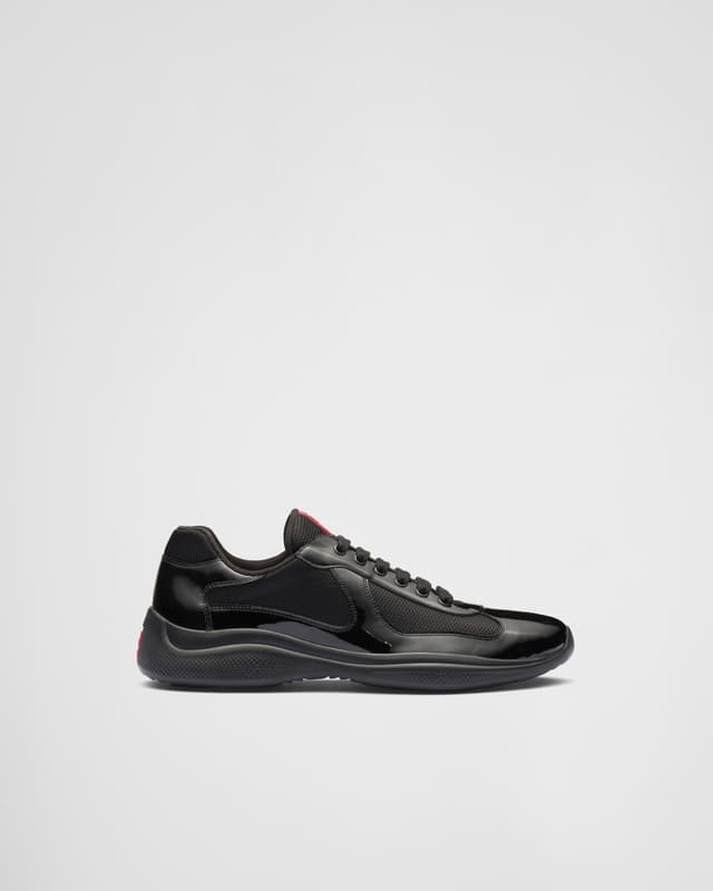 Prada Patent leather and technical fabric Prada America's Cup sneakers