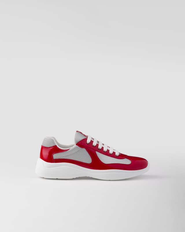 Prada Patent leather and technical fabric Prada America's Cup sneakers