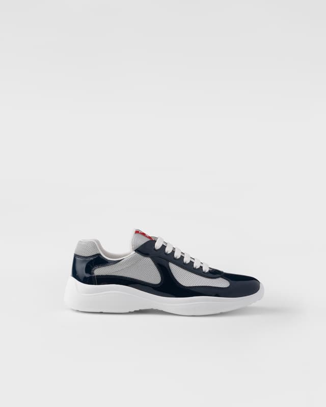 Prada Patent leather and technical fabric Prada America's Cup sneakers