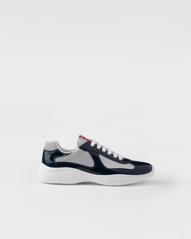 Prada Patent leather and technical fabric Prada America's Cup sneakers