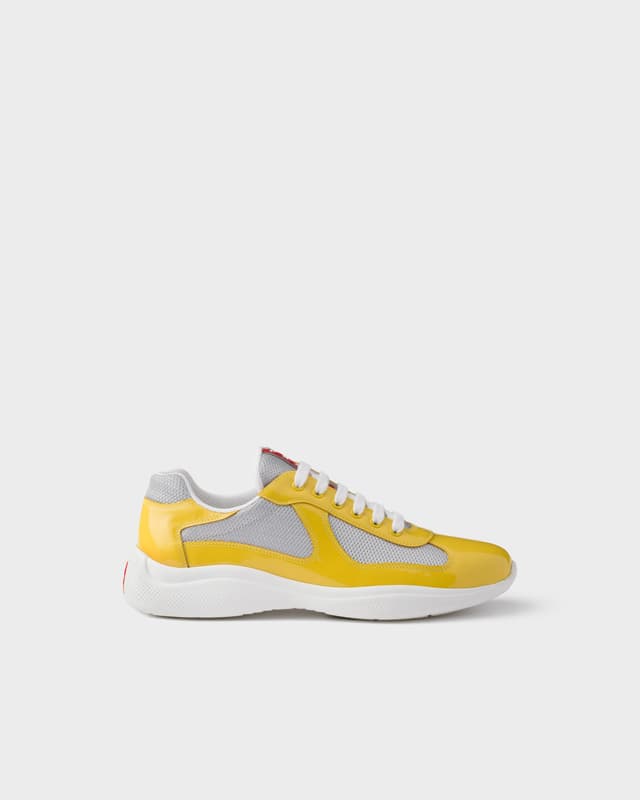 Prada Patent leather and technical fabric Prada America's Cup sneakers