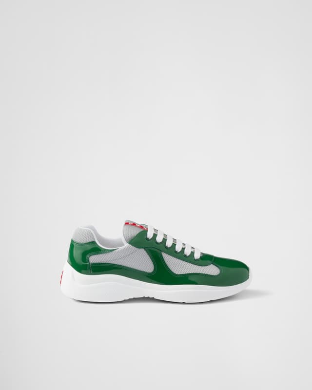 Prada Patent leather and technical fabric Prada America's Cup sneakers