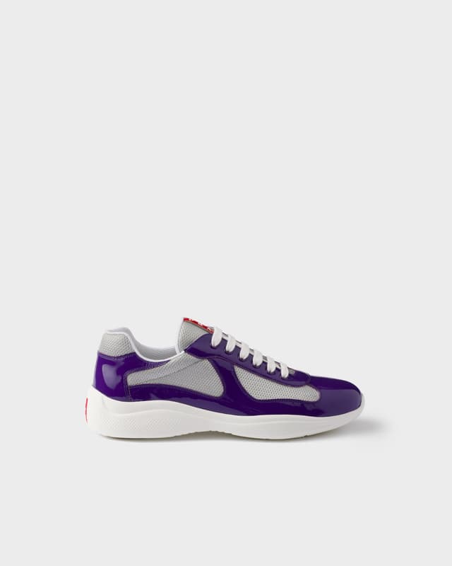 Prada Patent leather and technical fabric Prada America's Cup sneakers