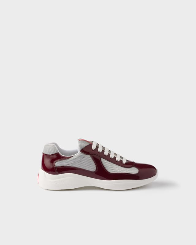 Prada Patent leather and technical fabric Prada America's Cup sneakers