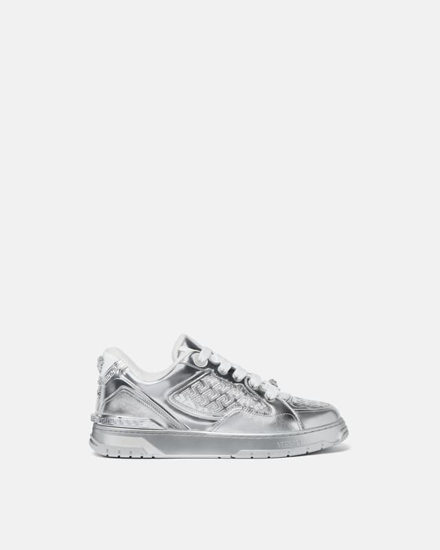 Versace biggie basket metallic sneakers