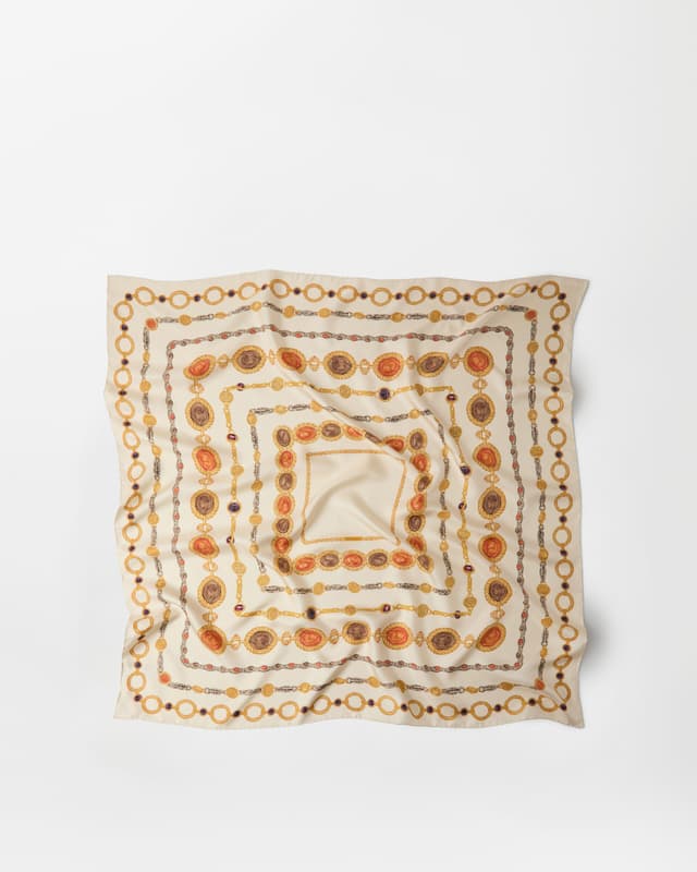 Versace printed silk twill scarf 90 cm