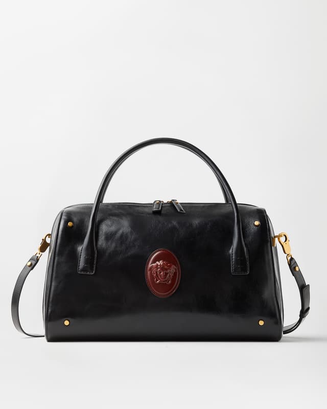 Versace roomy large leather duffel bag