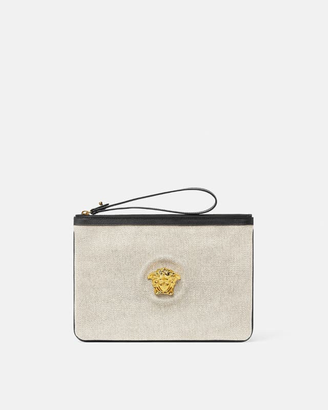 Versace la medusa canvas pouch
