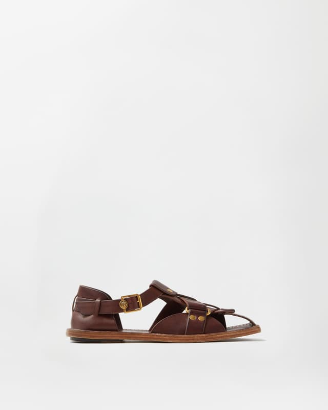 Versace souvenir leather sandals