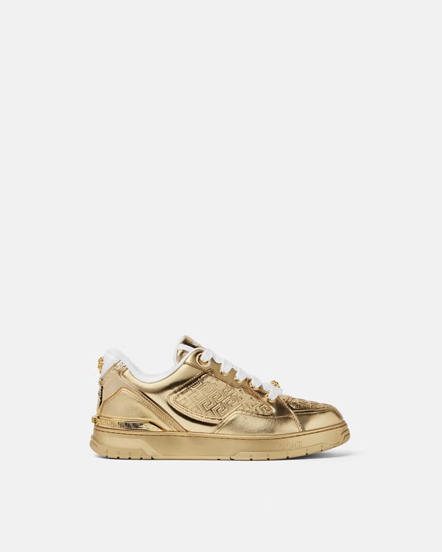 Versace biggie basket metallic sneakers