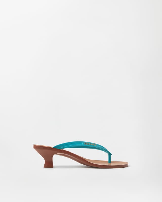 Versace sophie rubber thong sandals 40 mm