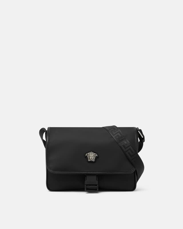 Versace la medusa nylon messenger bag