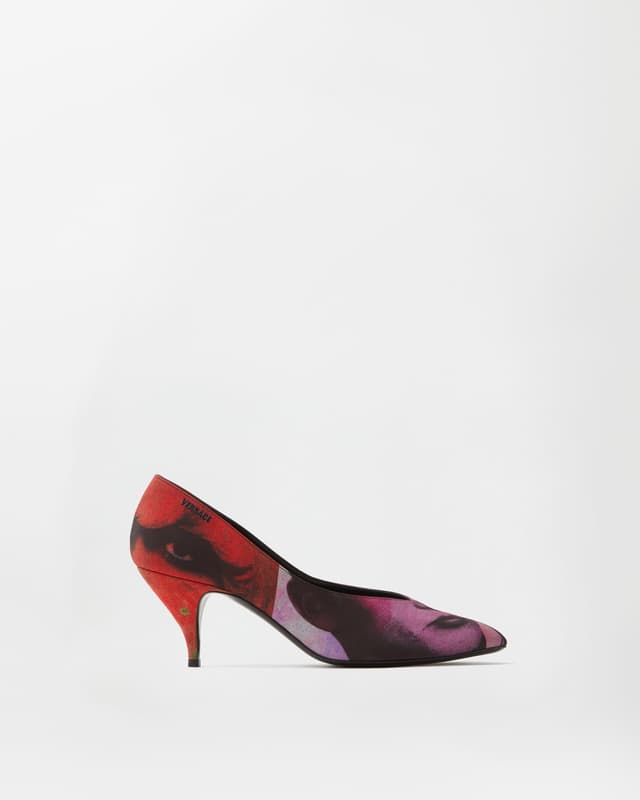 Versace tina printed silk faille pumps 65 mm