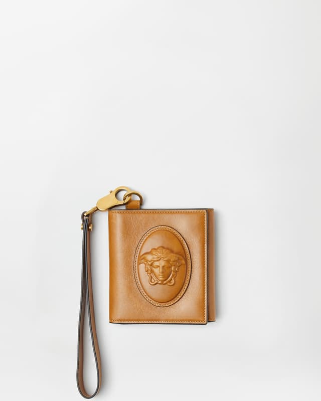 Versace roomy leather wallet