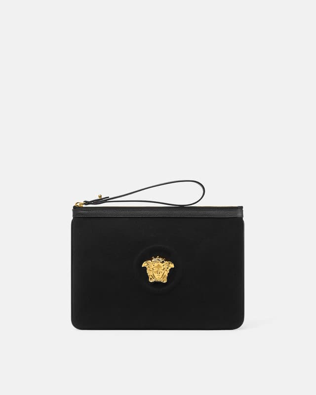 Versace la medusa canvas pouch