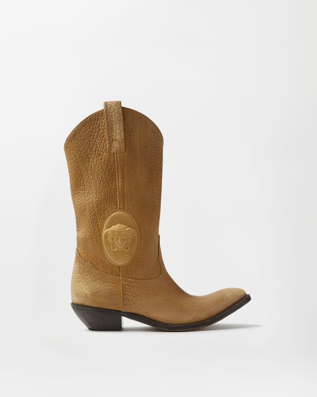 Versace houston leather texan boots 35 mm