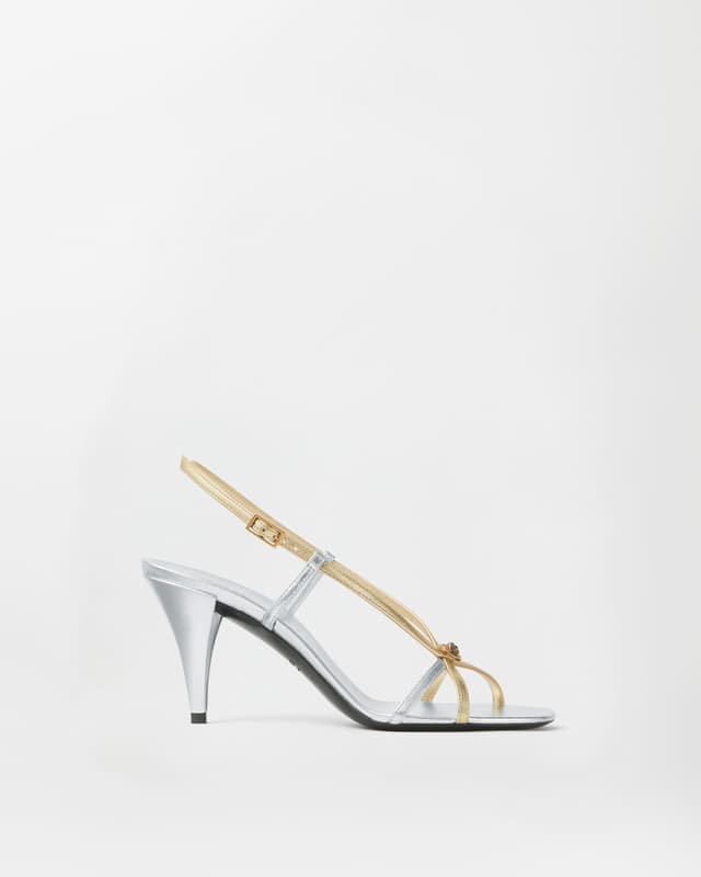 Versace valentina metallic sandals 80 mm