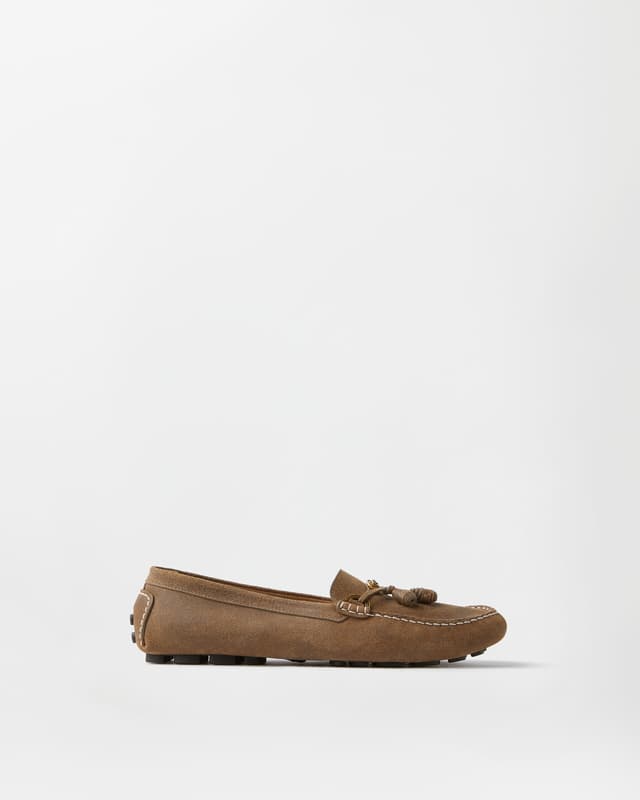 Versace robin suede driver shoes