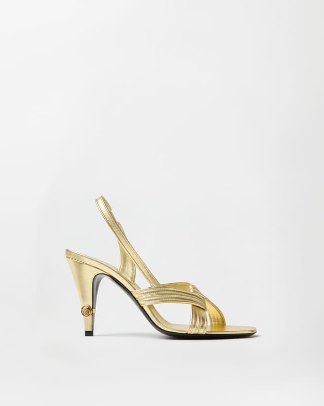 Versace gianni metallic nappa sandals 90 mm