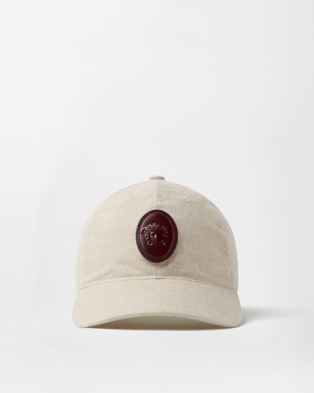 Versace cotton and linen baseball cap