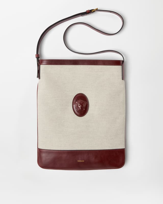 Versace riviere northsouth canvas tote