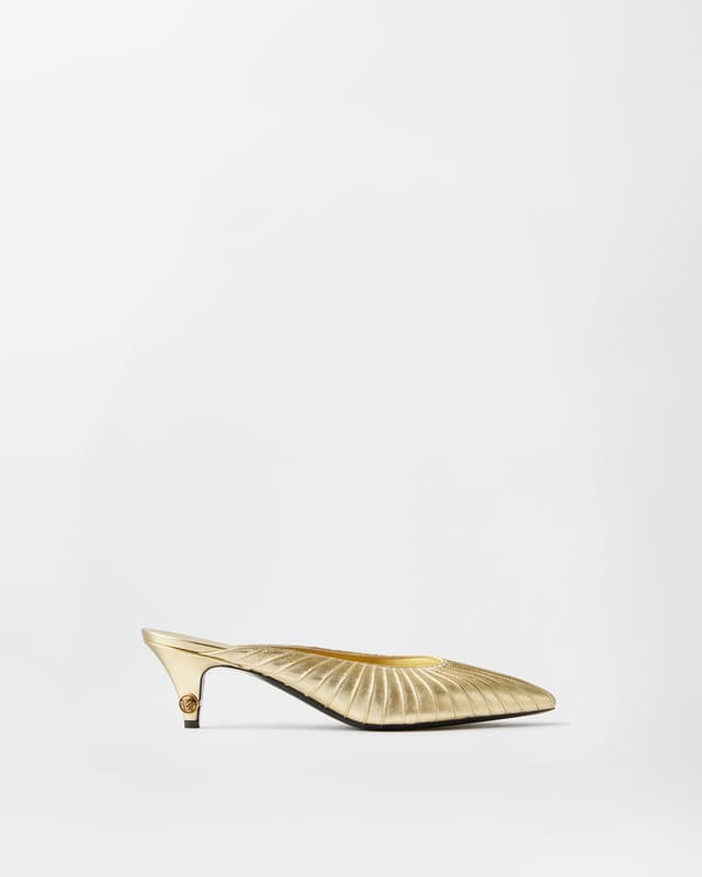 Versace gianni metallic nappa mules 55 mm