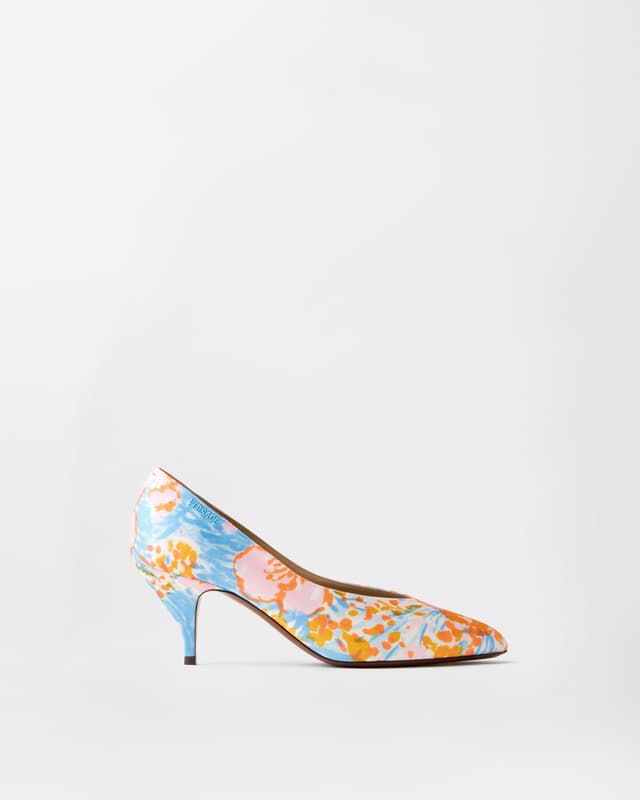 Versace tina printed duchesse pumps 65 mm