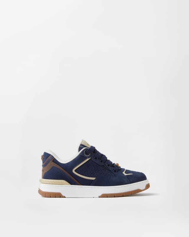 Versace biggie basket suede sneakers