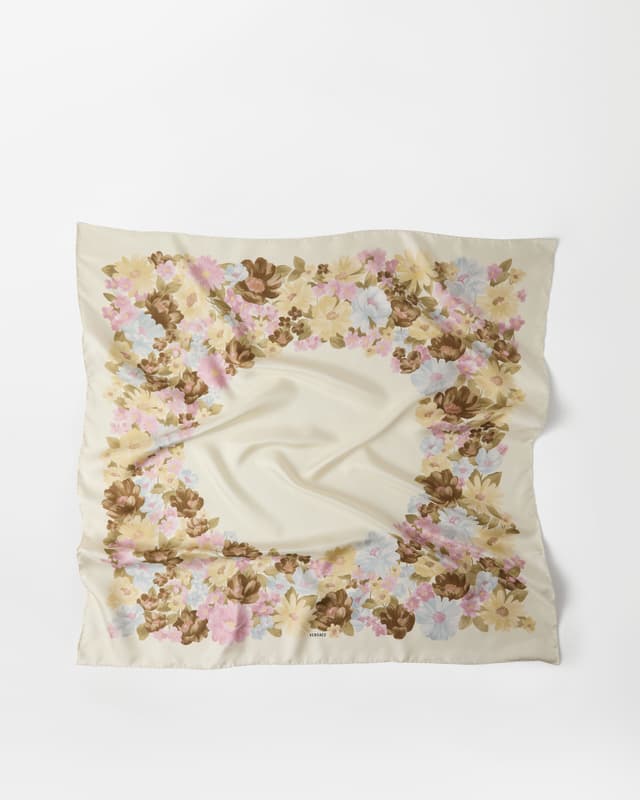 Versace printed silk twill scarf 90 cm