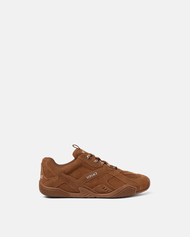 Versace galaxia suede sneakers