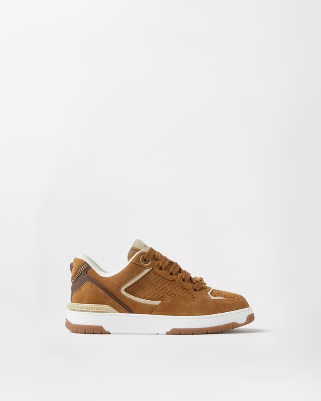 Versace biggie basket suede sneakers